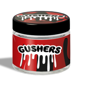 Gushers Glass Jar. Dispensary packaging