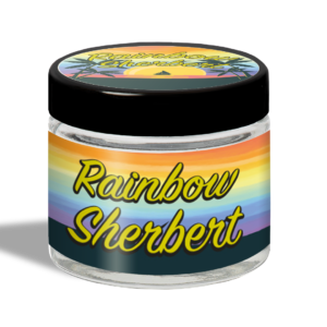 Rainbow Sherbert Glass Jar